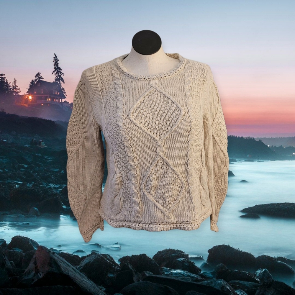 Cream Cable Knit Sweater